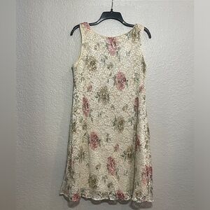 Teddi stretch Floral Lace vintage Dress size 12
